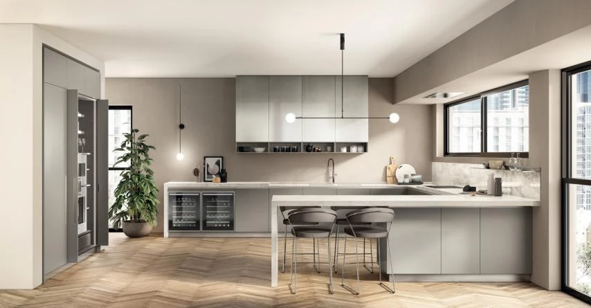 Contemporary kitchen with island, from the ILSA company profile